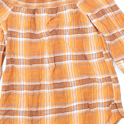 Womens UK Size 10 NEXT Orange Basic Blouse