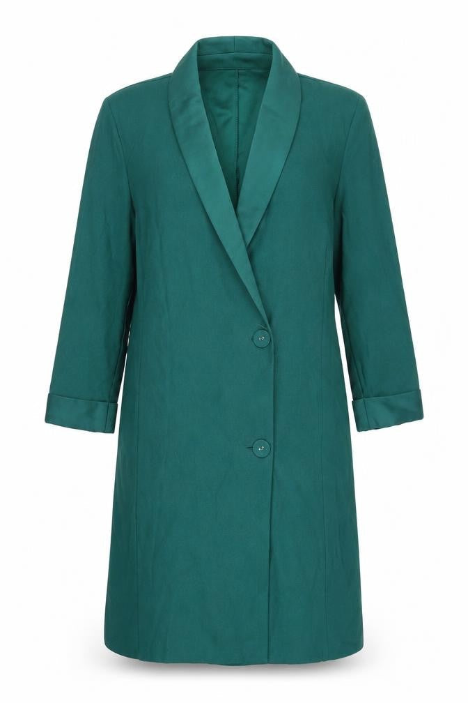 Womens UK Size 10 Warehouse Green Overcoat