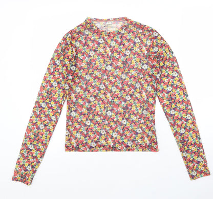 Womens UK Size M Pull&Bear Multicoloured Basic Blouse