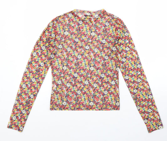 Womens UK Size M Pull&Bear Multicoloured Basic Blouse