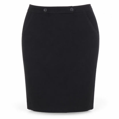 AMARANTO Womens Black Polyester Straight & Pencil Skirt Size 12 Zip