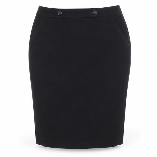 AMARANTO Womens Black Polyester Straight & Pencil Skirt Size 12 Zip