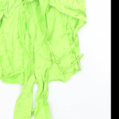 Womens UK Size XS Zara Green Basic Tank