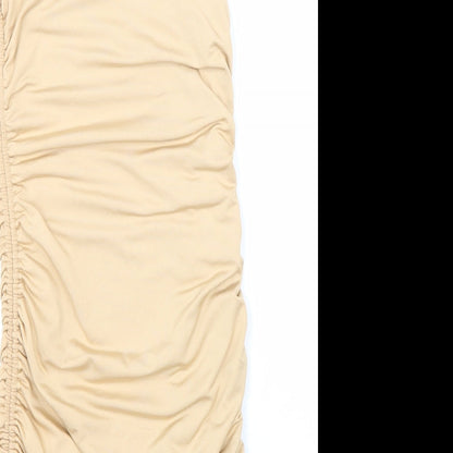 Superdown Womens Beige Polyester Bodycon Size 2XS Round Neck Drawstring