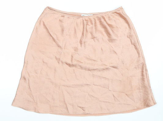 ASOS Womens Pink Polyester Mini Skirt Size 10 Hook & Loop