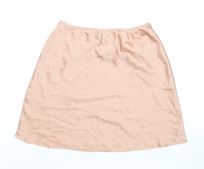 ASOS Womens Pink Polyester Mini Skirt Size 10 Hook & Loop