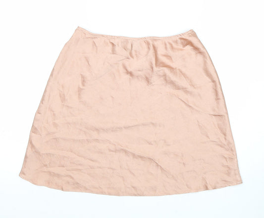 ASOS Womens Pink Polyester Mini Skirt Size 10 Hook & Loop