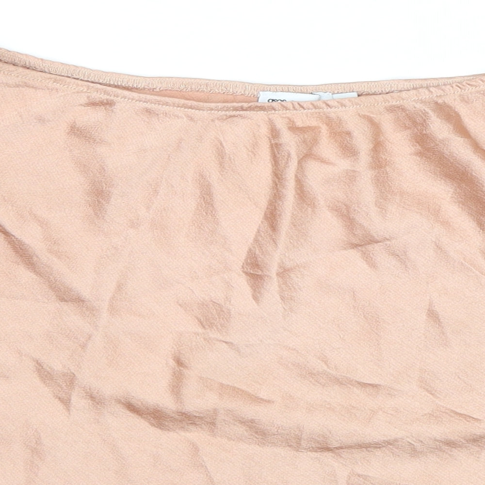 ASOS Womens Pink Polyester Mini Skirt Size 10 Hook & Loop