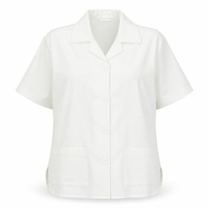 Matilda Jane Womens White Polyester Basic Button-Up Size 14 V-Neck