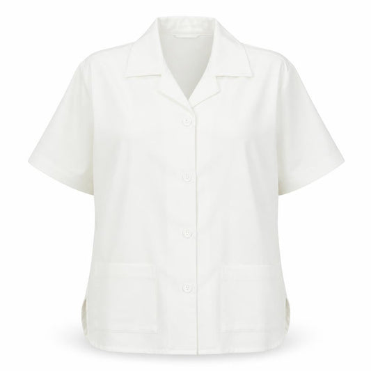 Matilda Jane Womens White Polyester Basic Button-Up Size 14 V-Neck