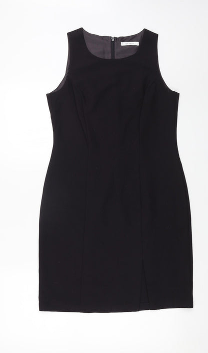 George Womens Purple Polyester A-Line Size 12 Round Neck Zip