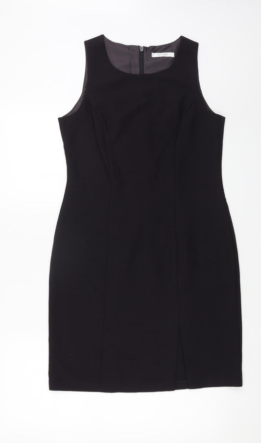 George Womens Purple Polyester A-Line Size 12 Round Neck Zip