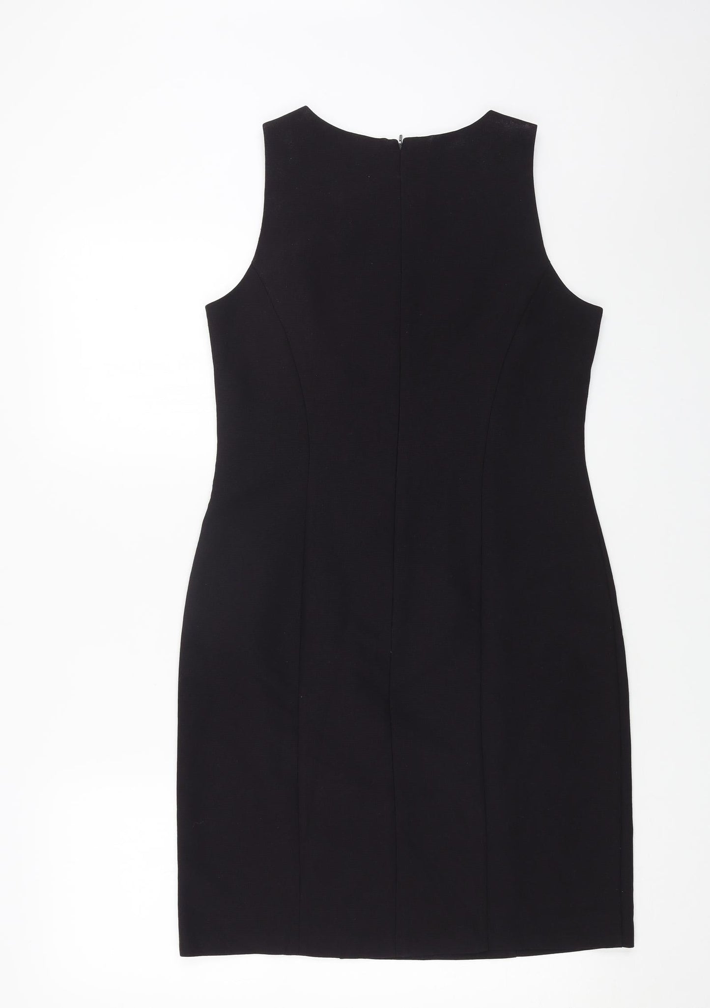 George Womens Purple Polyester A-Line Size 12 Round Neck Zip