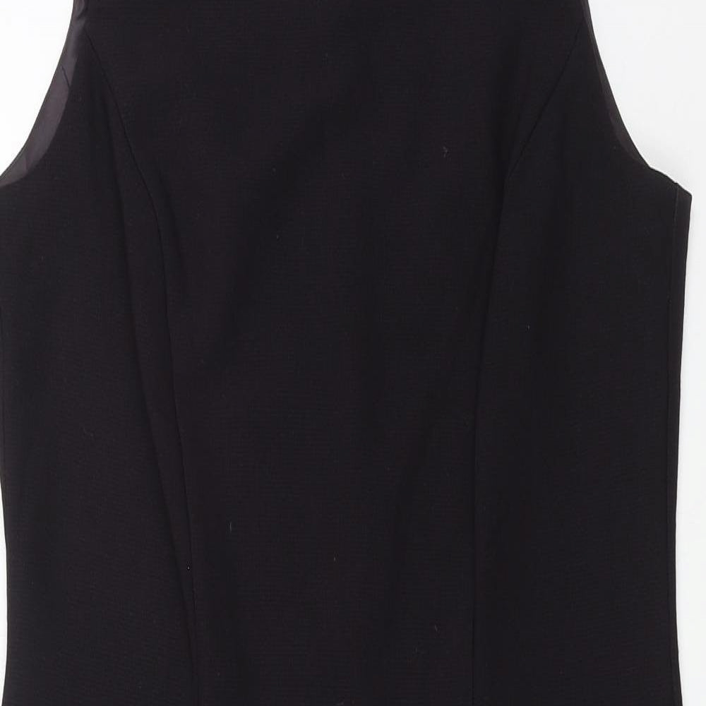 George Womens Purple Polyester A-Line Size 12 Round Neck Zip