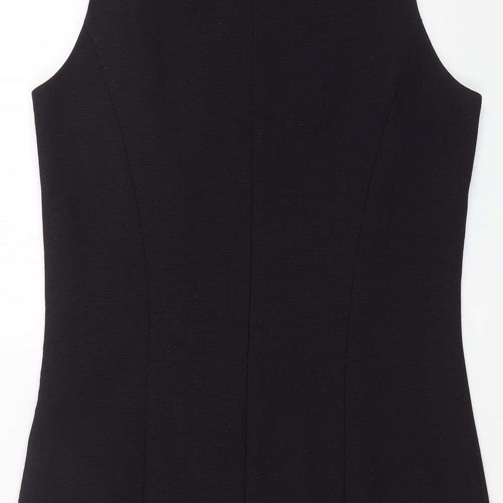 George Womens Purple Polyester A-Line Size 12 Round Neck Zip