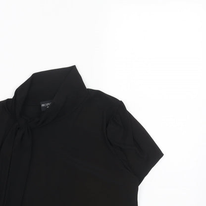 PROSPECT BLVD Womens Black Polyester Basic T-Shirt Size S Mock Neck
