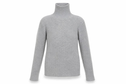 NEXT Girls Grey High Neck Cotton Pullover Jumper Size 11 Years Pullover