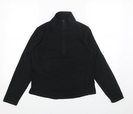 Gap Womens Black Polyester Pullover Sweatshirt Size S Zip