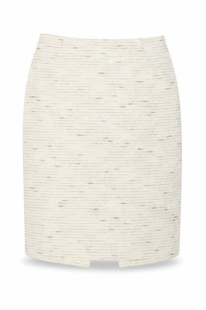 Mint Velvet Womens White Cotton Straight & Pencil Skirt Size 12 Zip
