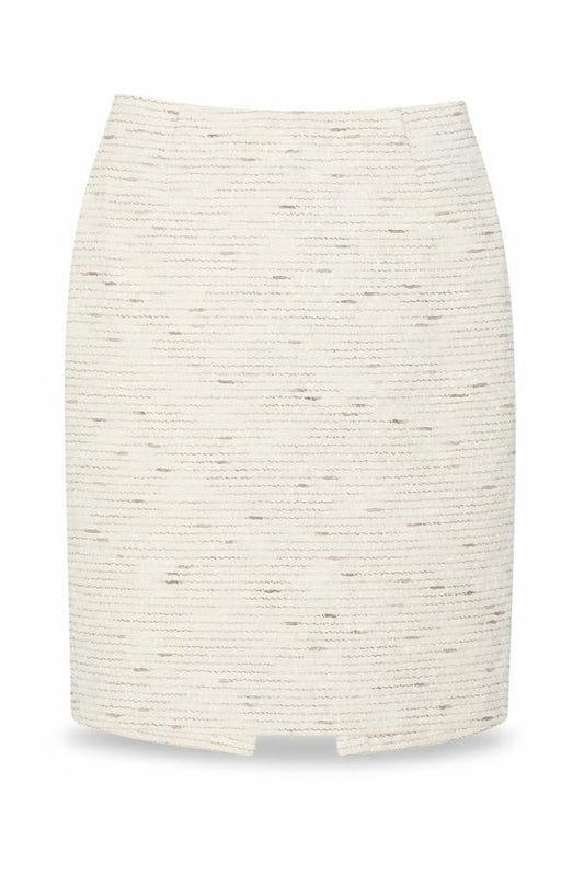 Mint Velvet Womens White Cotton Straight & Pencil Skirt Size 12 Zip