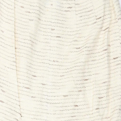 Mint Velvet Womens White Cotton Straight & Pencil Skirt Size 12 Zip