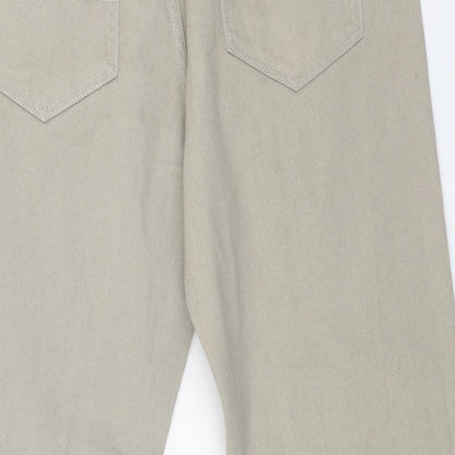 Kensington Mens Beige Cotton Straight Jeans Size 36 in L29 in Regular Button