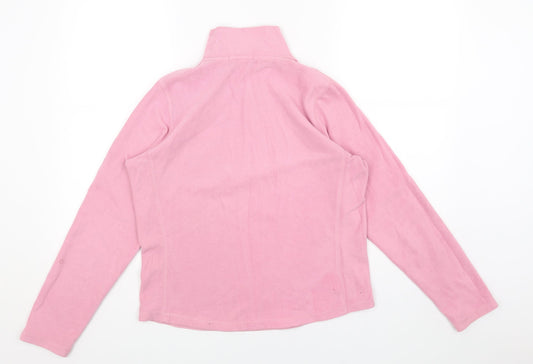 Gap Womens Pink Polyester Pullover Sweatshirt Size M Zip