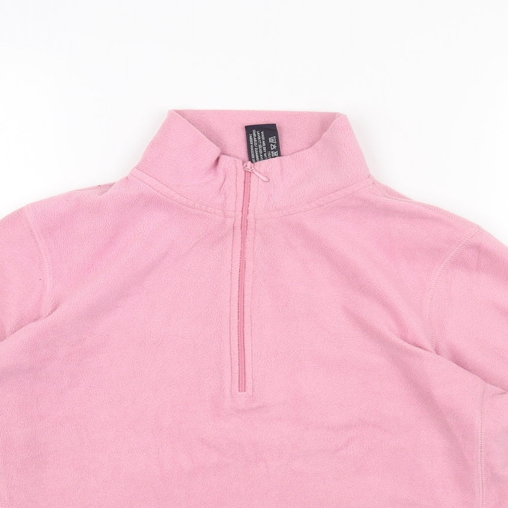 Gap Womens Pink Polyester Pullover Sweatshirt Size M Zip