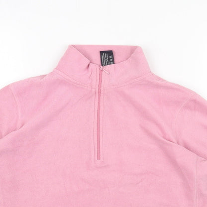 Gap Womens Pink Polyester Pullover Sweatshirt Size M Zip