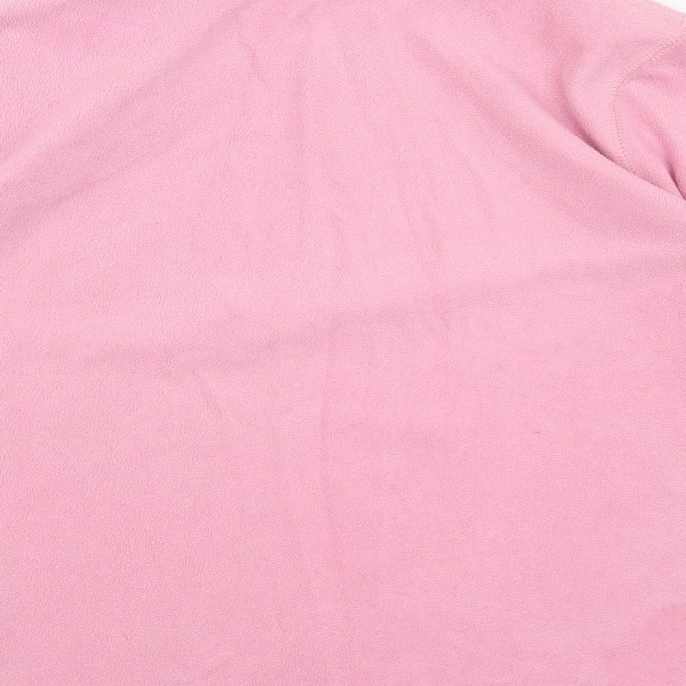 Gap Womens Pink Polyester Pullover Sweatshirt Size M Zip