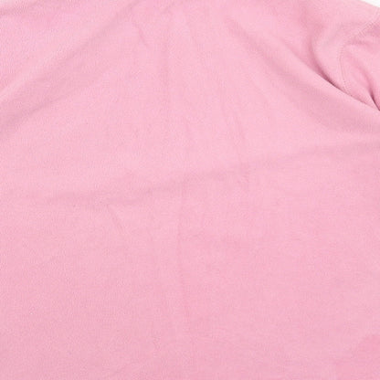 Gap Womens Pink Polyester Pullover Sweatshirt Size M Zip
