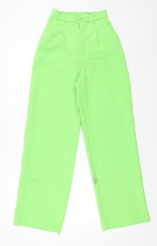 Womens UK Size 4 H&M Regular Fit  Green Trousers