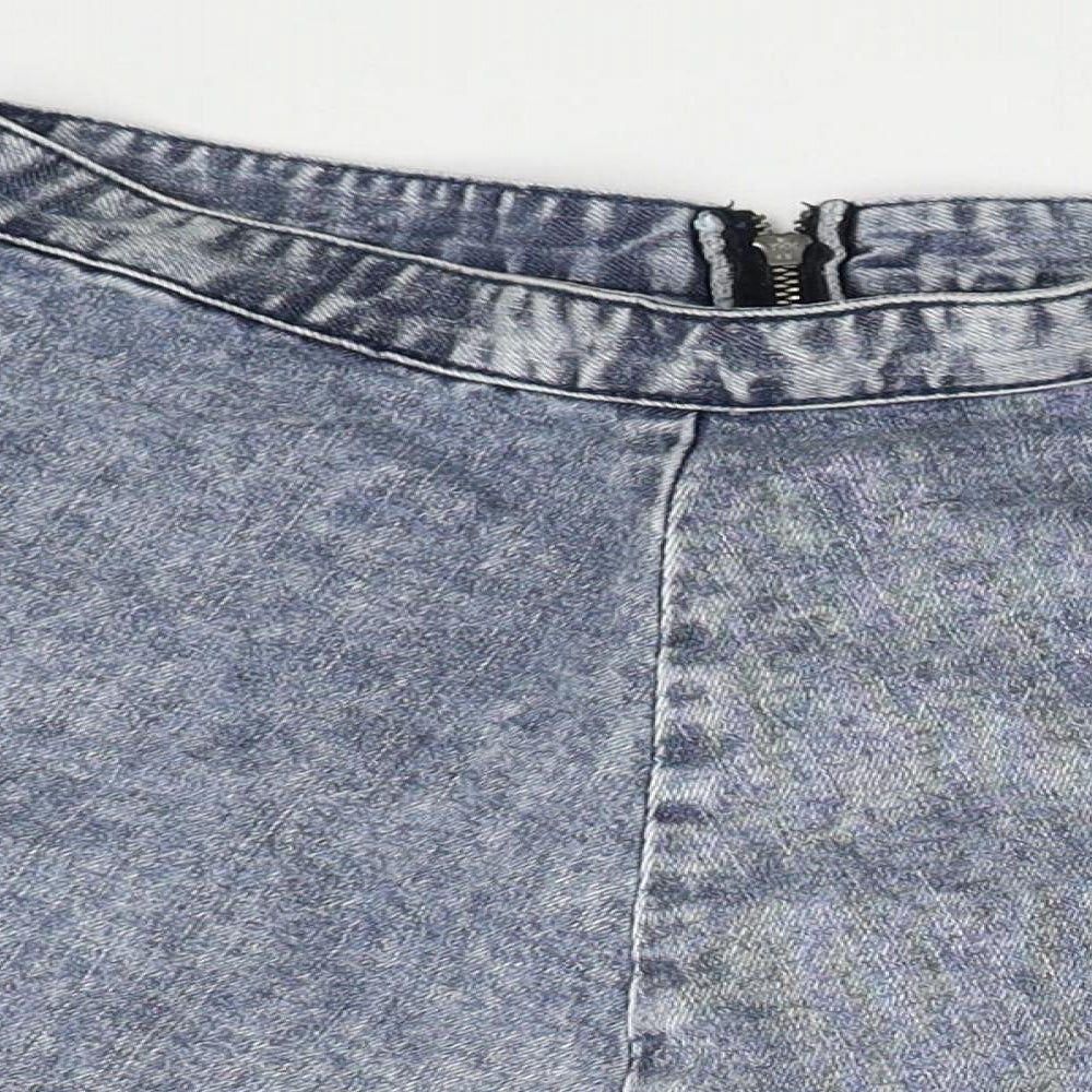 Womens UK Size 8 Topshop Mini Denim Skirt