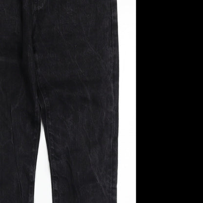 Gap Womens Black Cotton Straight Jeans Size 36 in L32 in Slim Zip