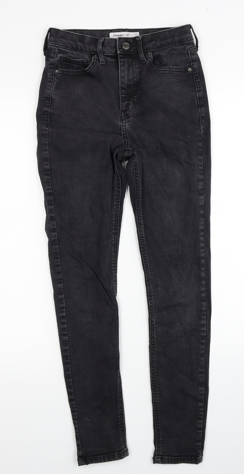 Topshop Womens Blue Cotton Skinny Jeans Size 26 in L32 in Regular Zip