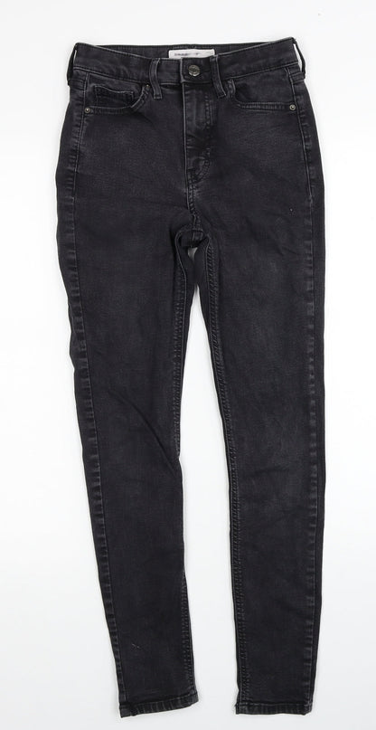 Topshop Womens Blue Cotton Skinny Jeans Size 26 in L32 in Regular Zip