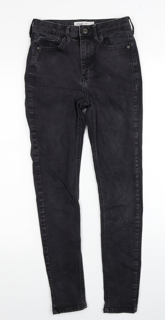 Topshop Womens Blue Cotton Skinny Jeans Size 26 in L32 in Regular Zip