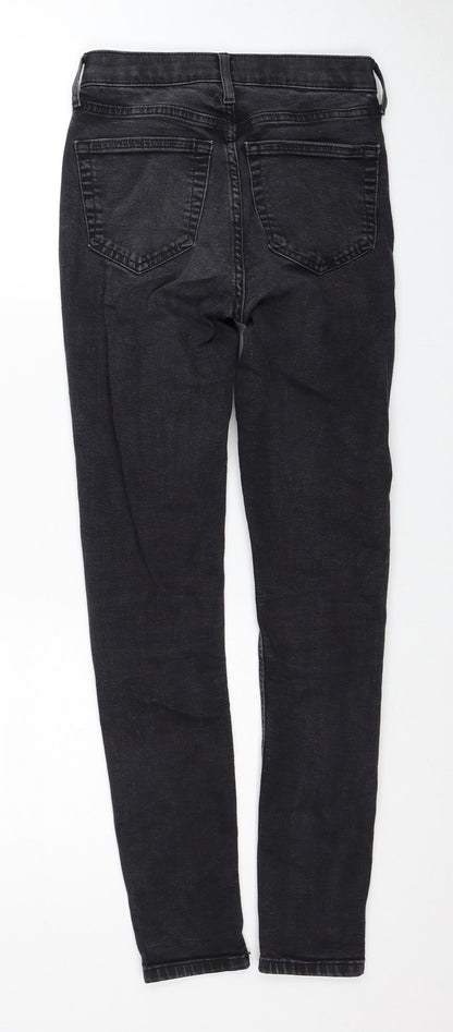 Topshop Womens Blue Cotton Skinny Jeans Size 26 in L32 in Regular Zip