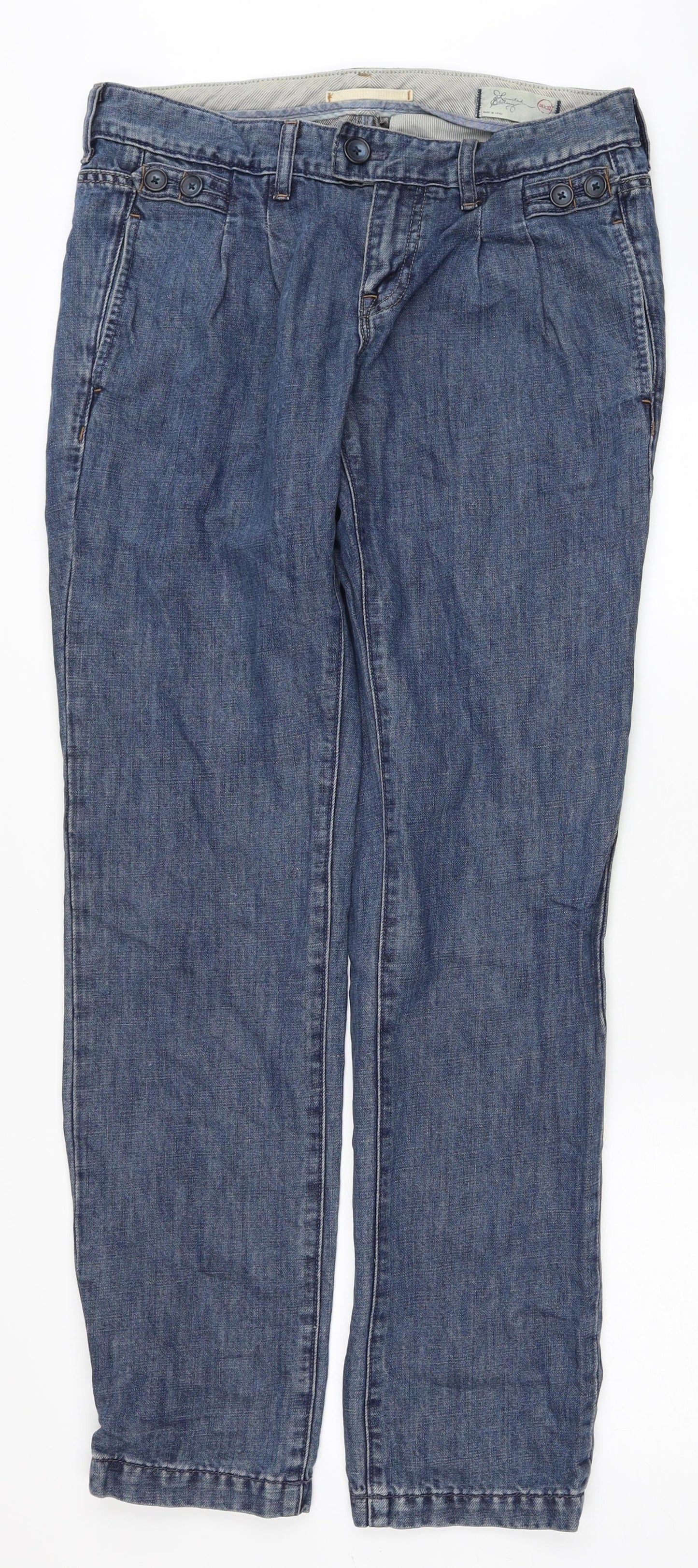 Gap Womens Blue Cotton Straight Jeans Size 28 L32 in Regular Zip