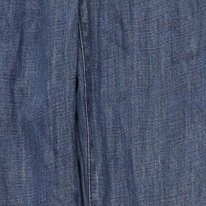 Gap Womens Blue Cotton Straight Jeans Size 28 L32 in Regular Zip