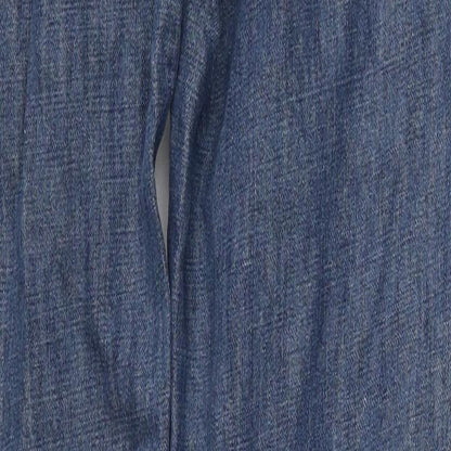 Gap Womens Blue Cotton Straight Jeans Size 28 L32 in Regular Zip