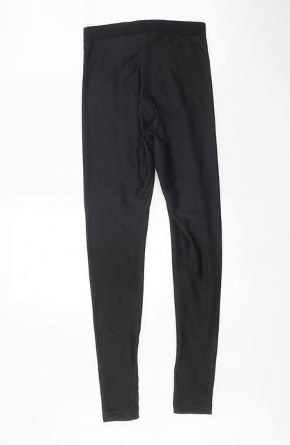 YONEX Womens Black Polyester Compression Leggings Size 24 in Regular Pullover