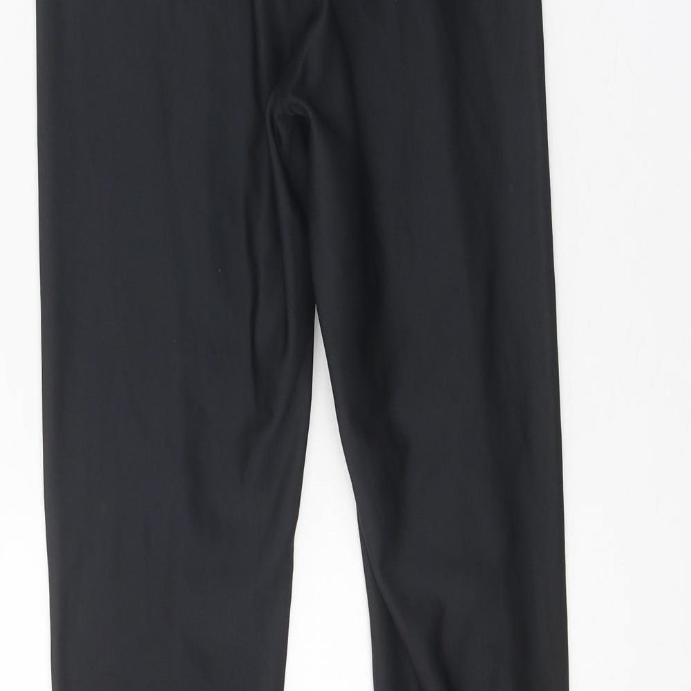 YONEX Womens Black Polyester Compression Leggings Size 24 in Regular Pullover