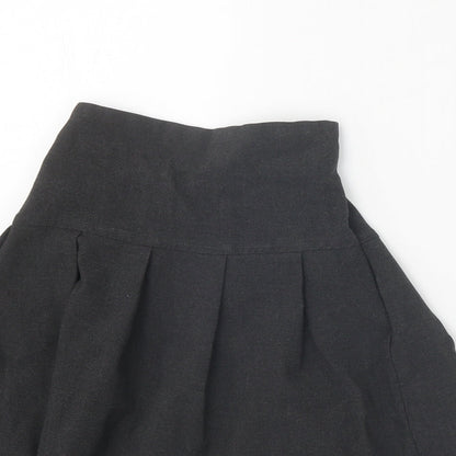 John Lewis Girls Grey Polyester Skater Skirt Size 8 Years Regular Zip