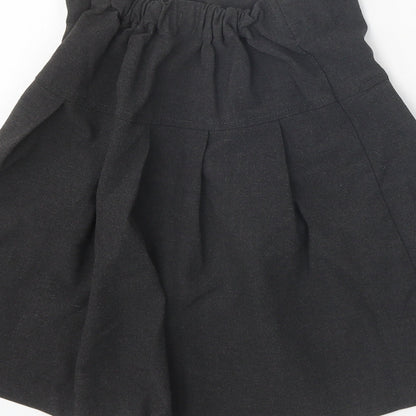 John Lewis Girls Grey Polyester Skater Skirt Size 8 Years Regular Zip