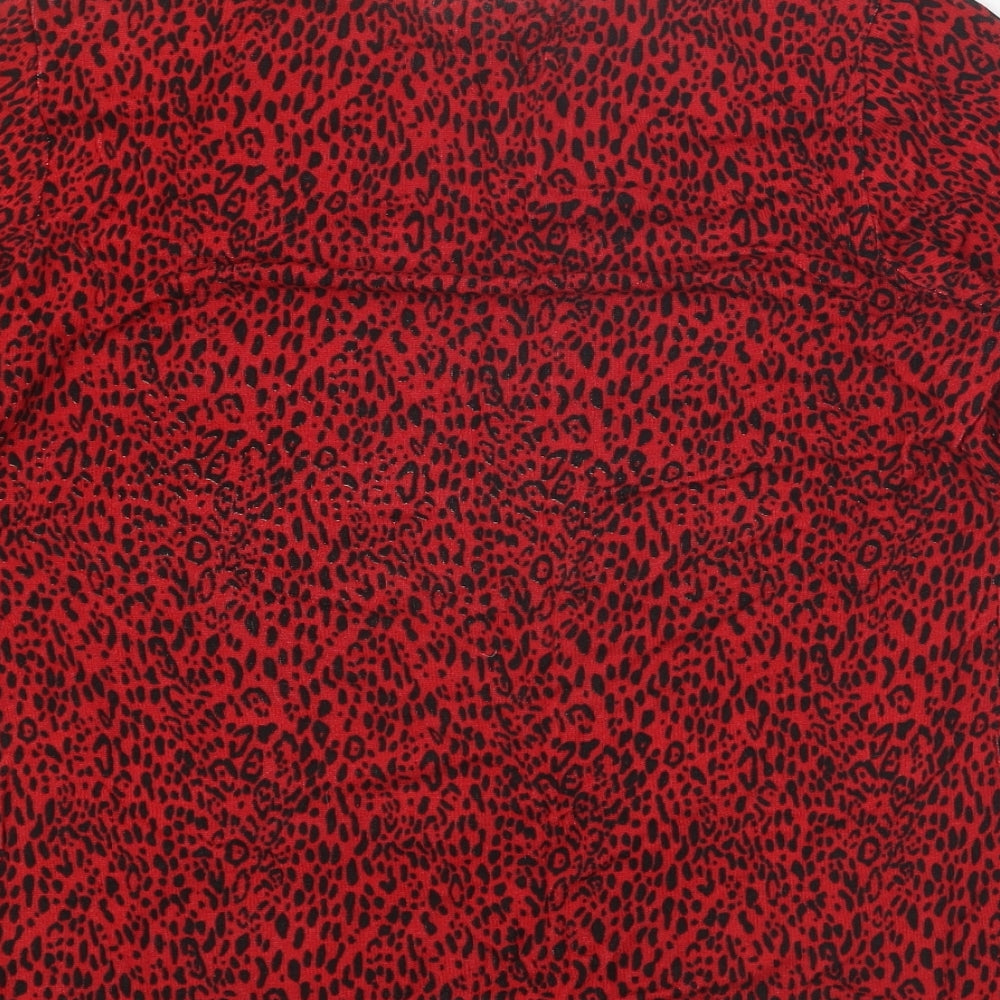 Womens UK Size 14 Principles Red Basic T-Shirt