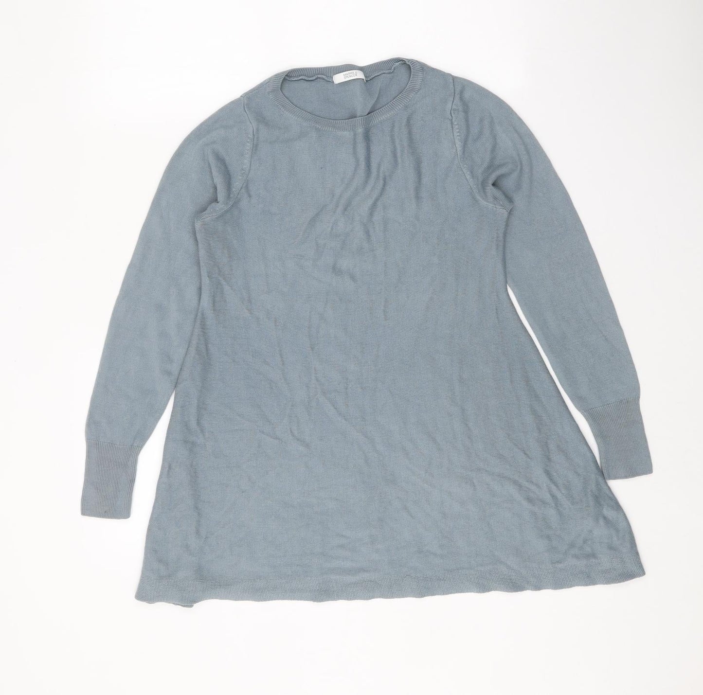 Womens UK Size 8 Marks and Spencer Blue Pullover Jumper