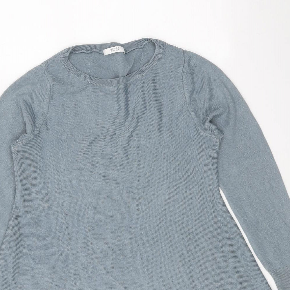 Womens UK Size 8 Marks and Spencer Blue Pullover Jumper