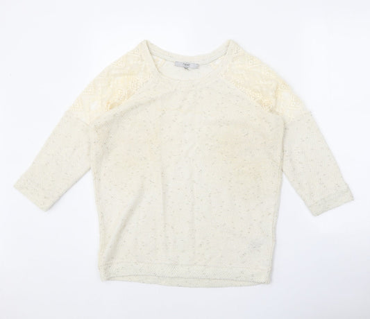Womens UK Size 8 NEXT Beige Pullover Jumper