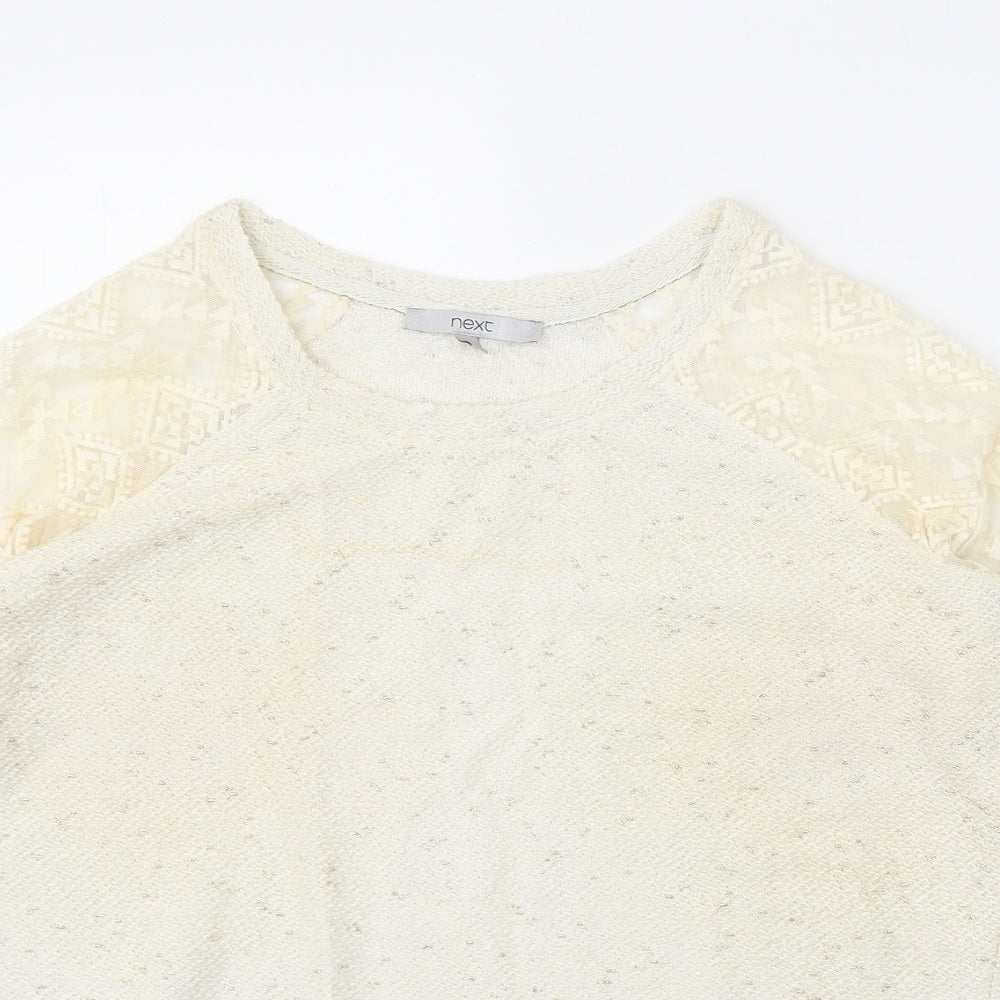 Womens UK Size 8 NEXT Beige Pullover Jumper